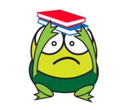 One of us: Mischievous Green Frog sticker #11527535