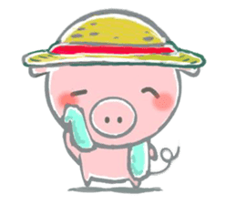 Stickers of piggy Summer of Japan sticker #11527978