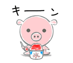 Stickers of piggy Summer of Japan sticker #11527988