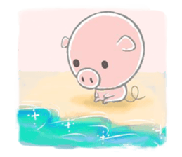 Stickers of piggy Summer of Japan sticker #11527991