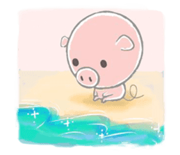 Stickers of piggy Summer of Japan sticker #11527991