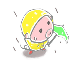 Stickers of piggy Summer of Japan sticker #11527993