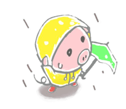 Stickers of piggy Summer of Japan sticker #11527993