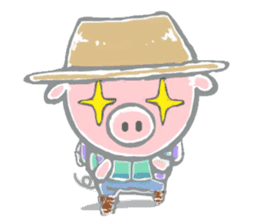 Stickers of piggy Summer of Japan sticker #11528014