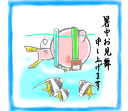 Stickers of piggy Summer of Japan sticker #11528015