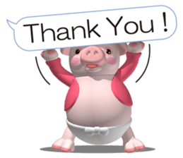 Cheerful pink pig 4 sticker #11528307