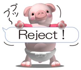 Cheerful pink pig 4 sticker #11528319