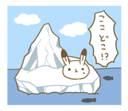Talkative arctic hare sticker #11528366