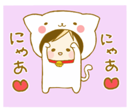 Girl of the cute bear sticker sticker #11528621