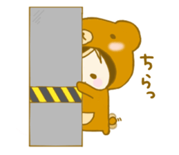 Girl of the cute bear sticker sticker #11528635