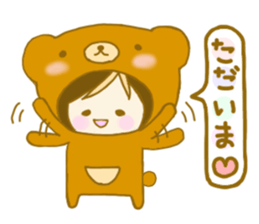 Girl of the cute bear sticker sticker #11528647