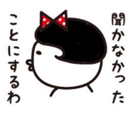 Polka dot girl Okame chan sticker #11529217