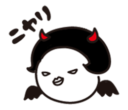 Polka dot girl Okame chan sticker #11529240