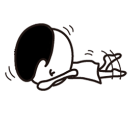 Polka dot girl Okame chan sticker #11529241