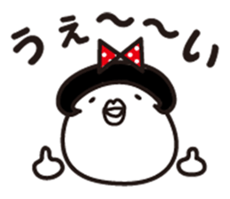 Polka dot girl Okame chan sticker #11529242