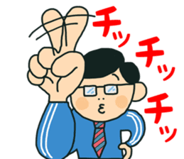 Fight salaryman sticker #11529265