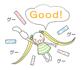 Hum girl stamp sticker #11530668