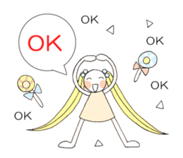 Hum girl stamp sticker #11530669