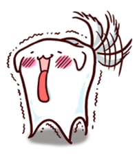 Tooth-shaped dog sticker #11531341