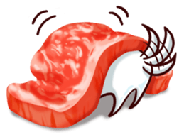 Tooth-shaped dog sticker #11531344