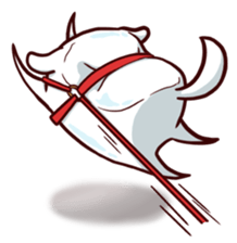 Tooth-shaped dog sticker #11531350