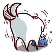 Tooth-shaped dog sticker #11531352