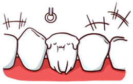 Tooth-shaped dog sticker #11531358