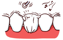 Tooth-shaped dog sticker #11531359