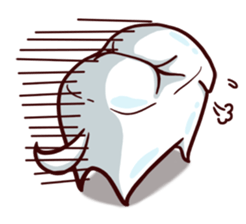 Tooth-shaped dog sticker #11531362