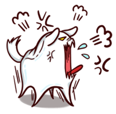 Tooth-shaped dog sticker #11531364