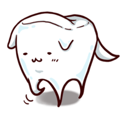 Tooth-shaped dog sticker #11531365