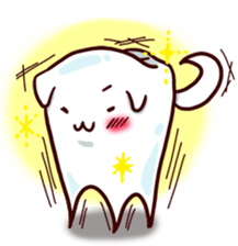 Tooth-shaped dog sticker #11531368