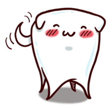 Tooth-shaped dog sticker #11531369