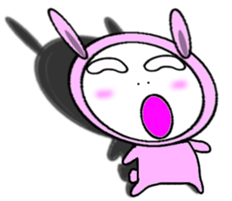Doubtful Pink Rabbit sticker #11531700