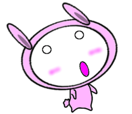 Doubtful Pink Rabbit sticker #11531710