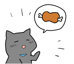 The cat which wants to satisfy hunger. sticker #11532708