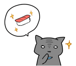 The cat which wants to satisfy hunger. sticker #11532710