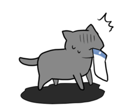 The cat which wants to satisfy hunger. sticker #11532719