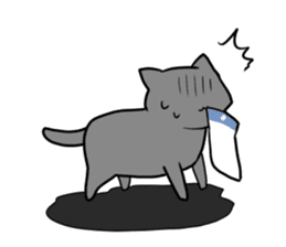 The cat which wants to satisfy hunger. sticker #11532719