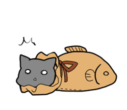 The cat which wants to satisfy hunger. sticker #11532728