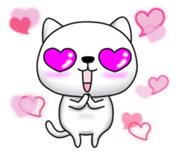 Cat of dark blue eyes sticker #11532948