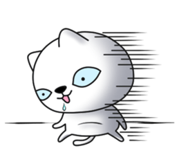 Cat of dark blue eyes sticker #11532961