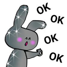Metallic and glittering rabbit sticker #11533300