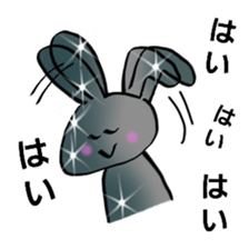 Metallic and glittering rabbit sticker #11533301