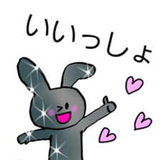 Metallic and glittering rabbit sticker #11533305