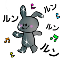 Metallic and glittering rabbit sticker #11533307