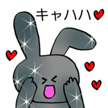 Metallic and glittering rabbit sticker #11533308