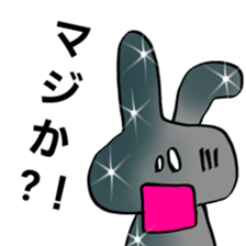 Metallic and glittering rabbit sticker #11533321