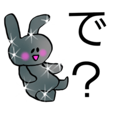 Metallic and glittering rabbit sticker #11533329