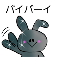 Metallic and glittering rabbit sticker #11533335